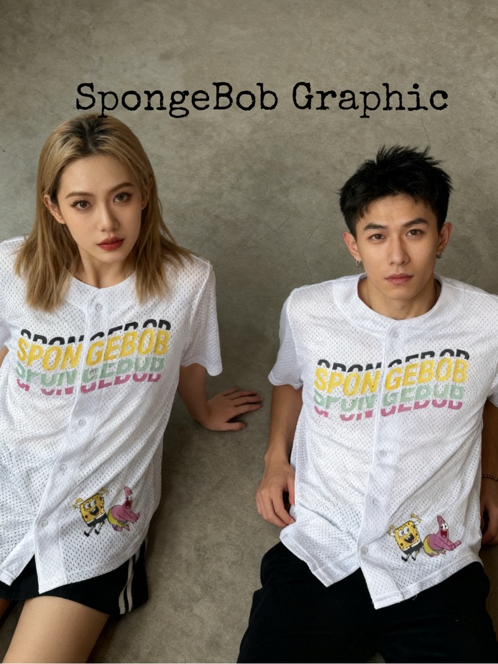 SpongeBob Graphic Spongebob squarepants baseball jersey. Adult MED